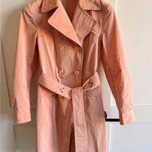 Women’s Peach Trench Coat with Belt